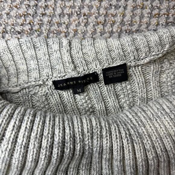 Cute vintage y2k grey/black gradient off the shoulder chunky sweater - Picture 7 of 7